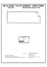68 E 131st St, New York, NY à louer Plan d’étage– Image 1 sur 4