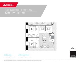 980 N Michigan Ave, Chicago, IL à louer Plan d’étage– Image 1 sur 1