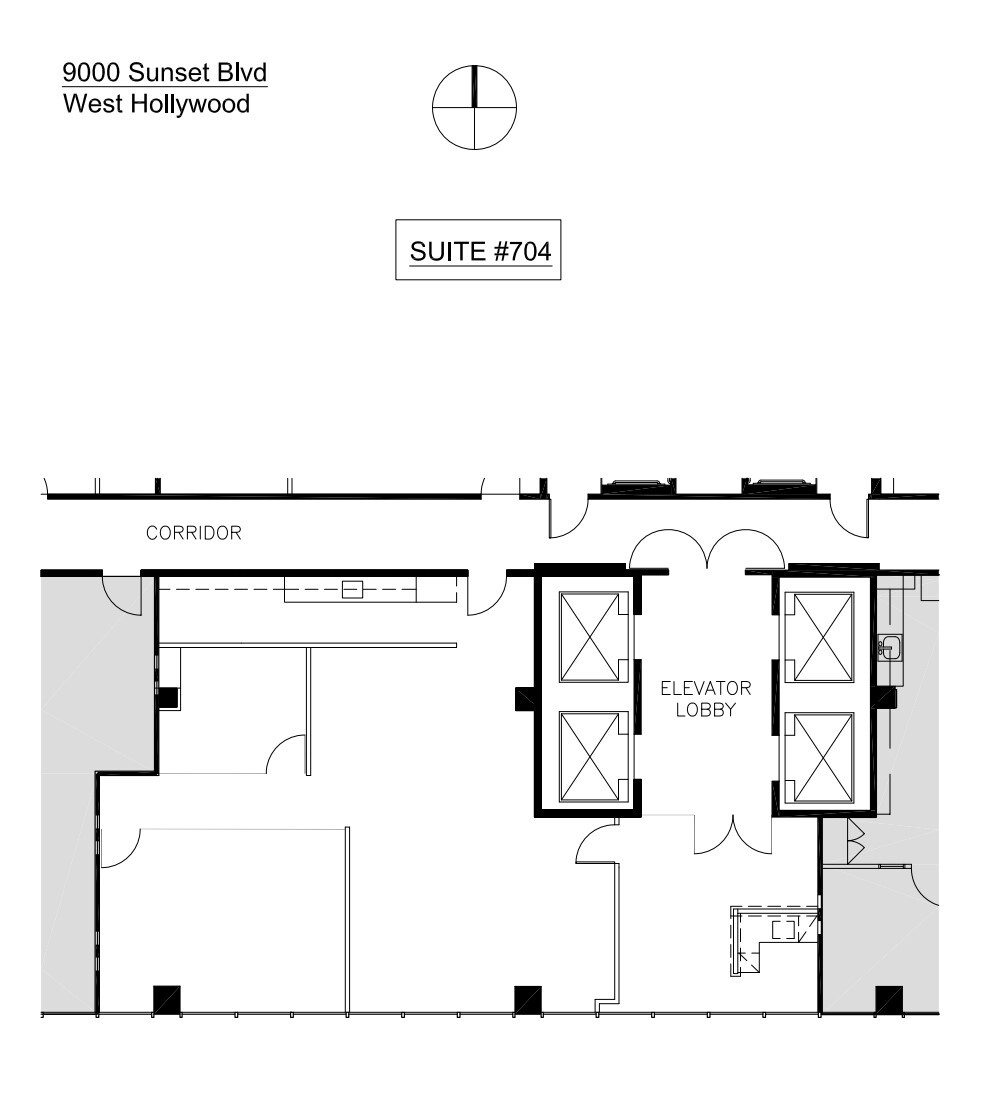 9000 W Sunset Blvd, West Hollywood, CA à louer Plan d’étage– Image 1 sur 1