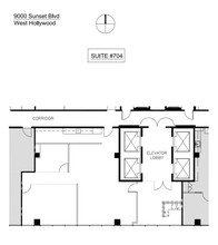 9000 W Sunset Blvd, West Hollywood, CA à louer Plan d’étage– Image 1 sur 1