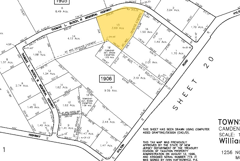 1045-1059 Thomas Busch Memorial Hwy, Pennsauken, NJ à louer - Plan cadastral – Image 2 sur 10
