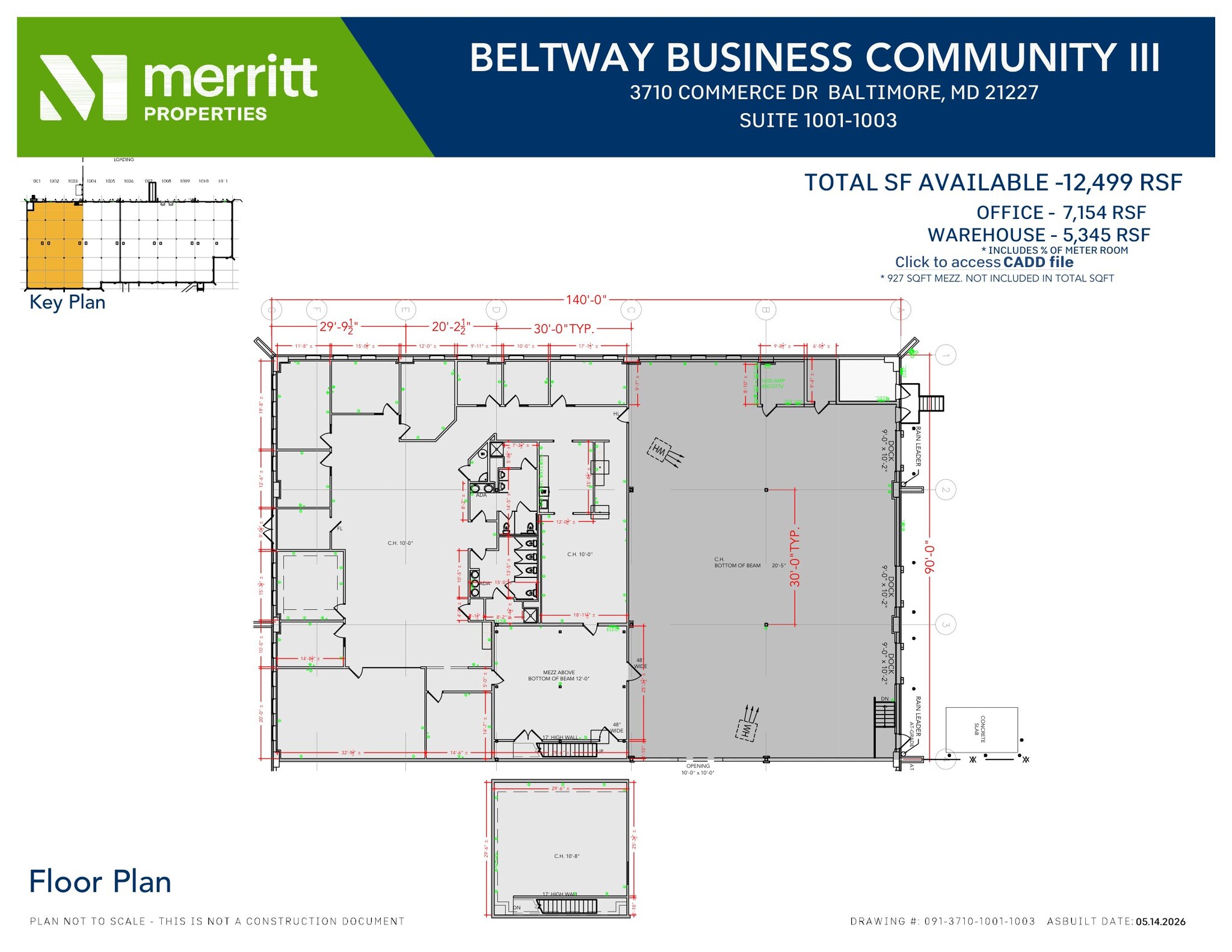 3700 Commerce Dr, Baltimore, MD à louer Plan d’étage– Image 1 sur 1