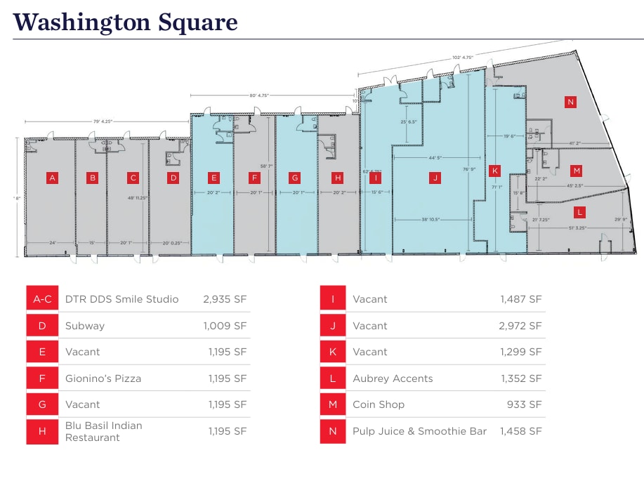 8533-8559 E Washington St, Chagrin Falls, OH à louer Plan d’étage– Image 1 sur 1