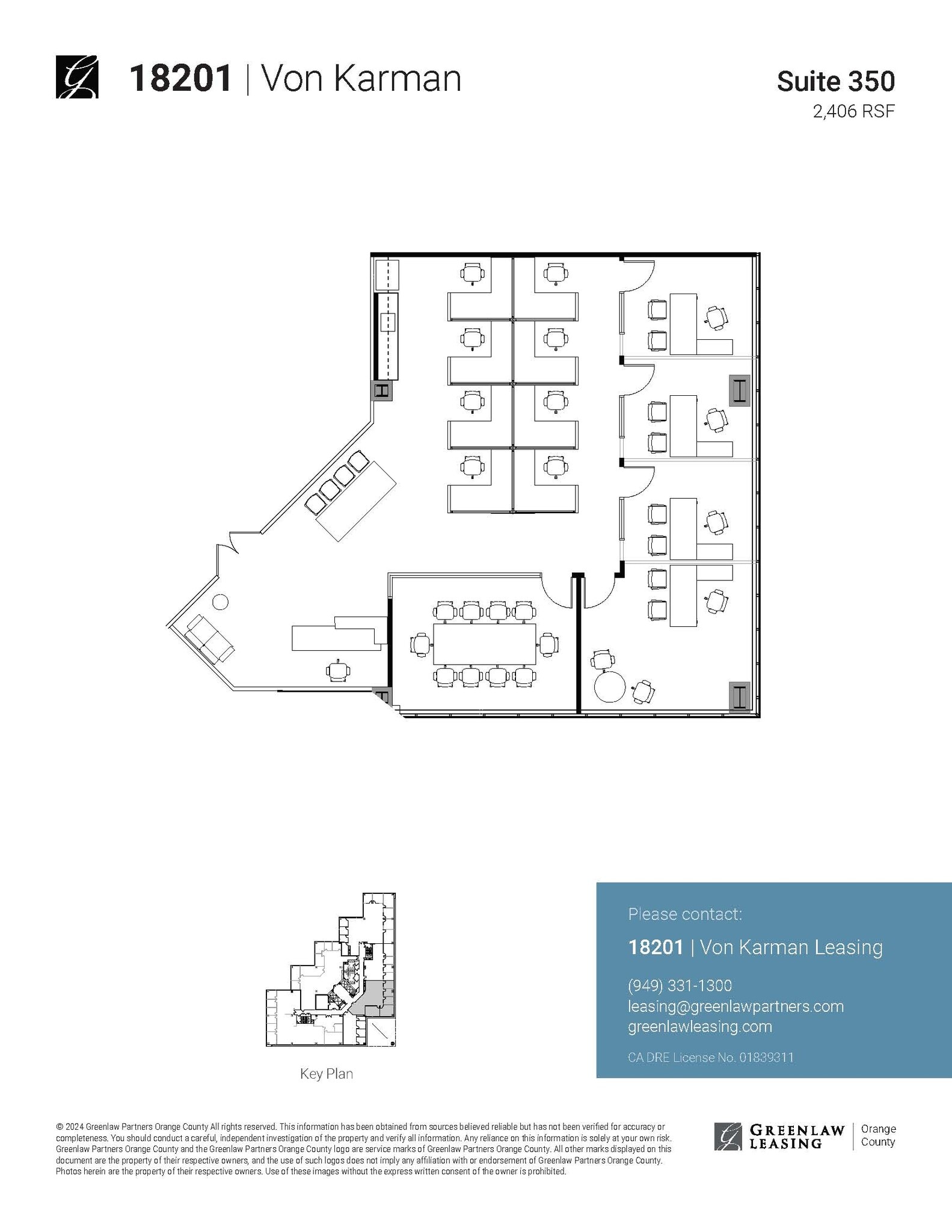 18201 Von Karman Ave, Irvine, CA à louer Plan d’étage– Image 1 sur 2