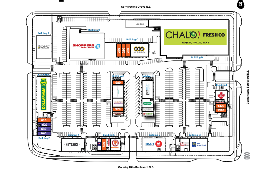 1155 Cornerstone Blvd NE, Calgary, AB à louer Plan de site– Image 1 sur 1