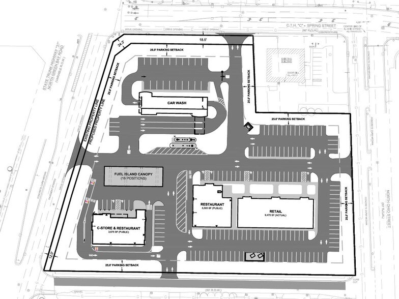 1229 N Green Bay Rd, Mount Pleasant, WI à louer - Plan de site – Image 2 sur 2