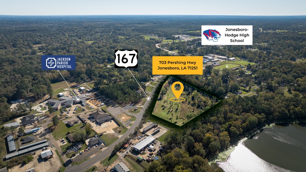 703 Pershing Hwy, Jonesboro, LA à vendre - Aérien – Image 2 sur 6
