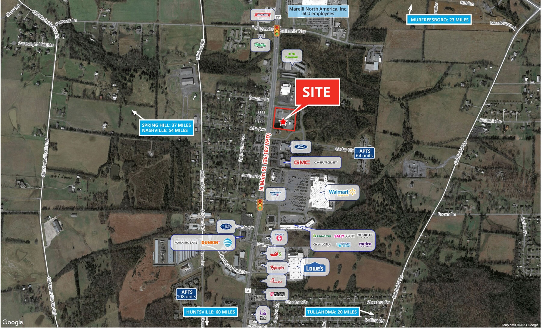 2022 N Main St, Shelbyville, TN à vendre Aérien– Image 1 sur 3