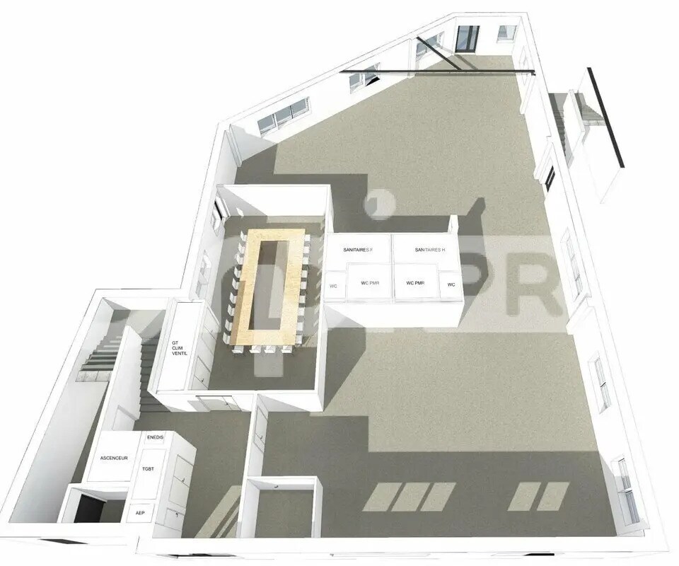Bureau dans Puilboreau à louer Plan d’étage– Image 1 sur 4