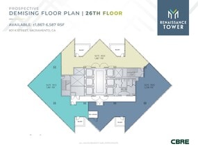 801 K St, Sacramento, CA à louer Plan d’étage– Image 2 sur 2