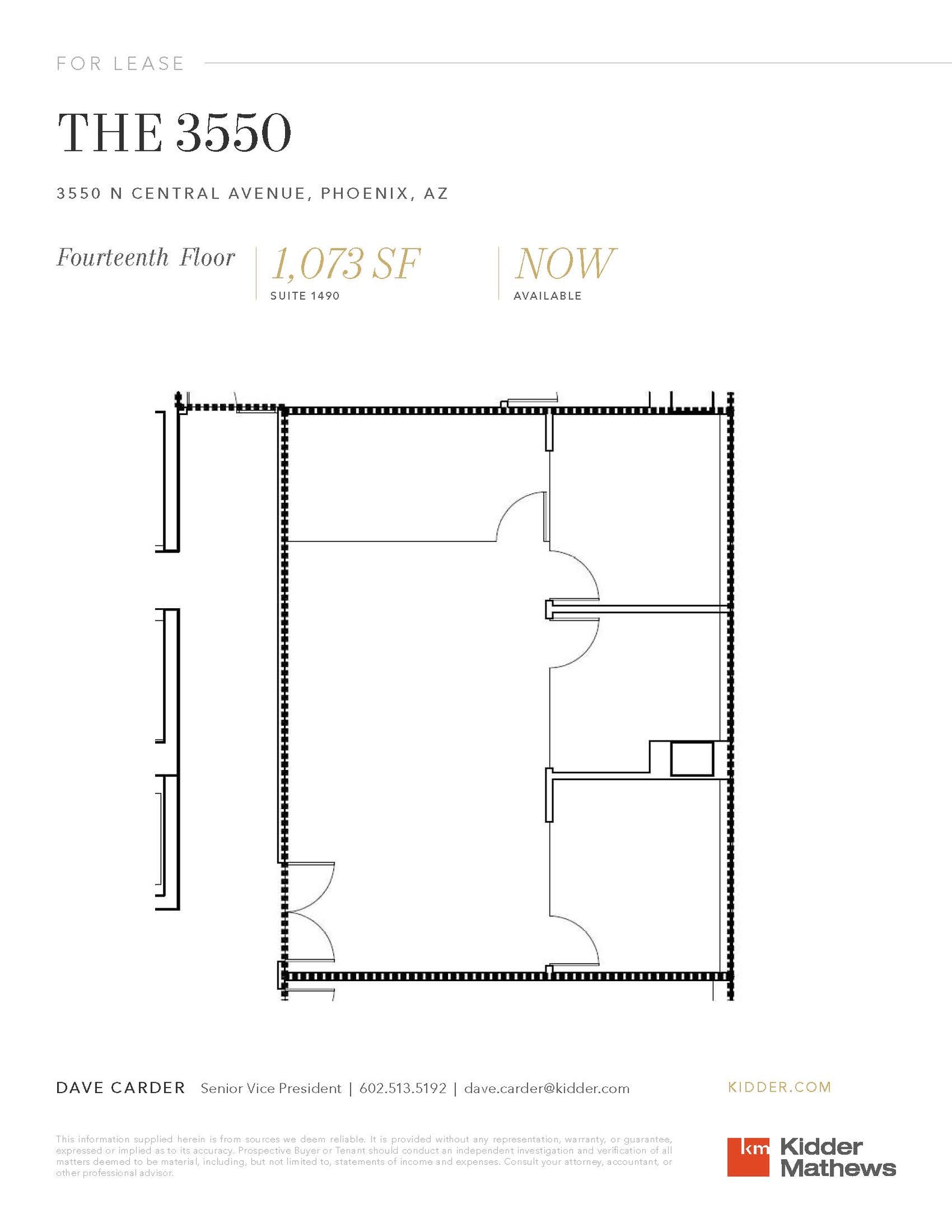 3550 N Central Ave, Phoenix, AZ à louer Plan d’étage– Image 1 sur 1