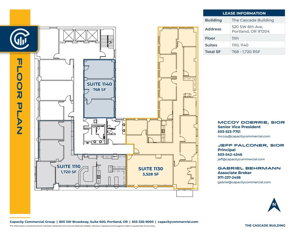 520-538 SW 6th Ave, Portland, OR à louer Plan d’étage– Image 1 sur 1