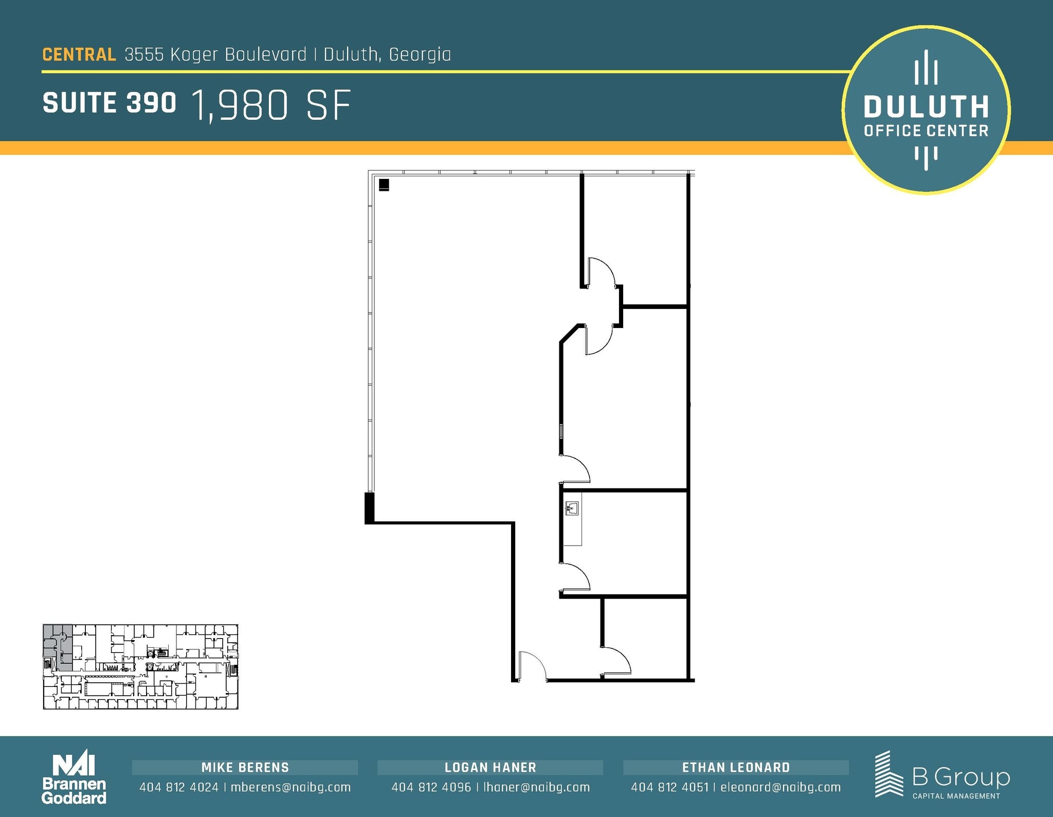 3505 Koger Blvd, Duluth, GA à louer Plan d’étage– Image 1 sur 1