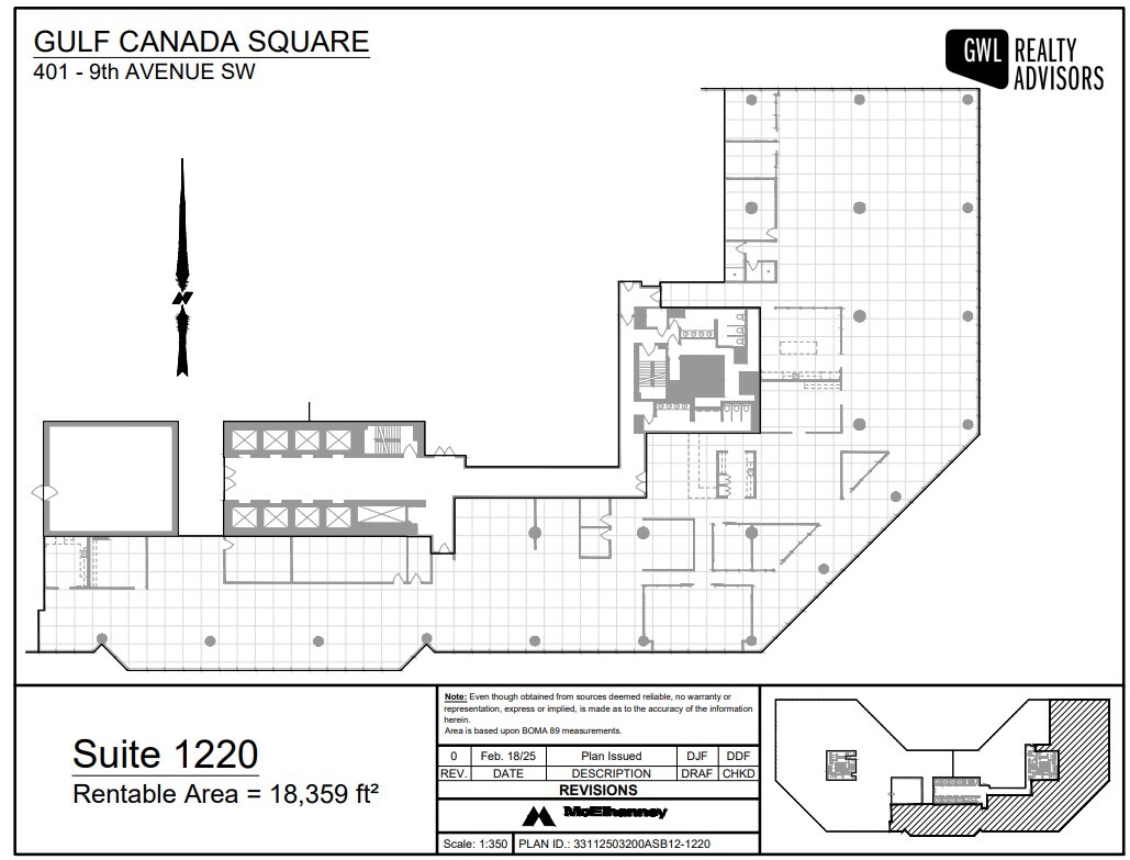 401 9th Ave SW, Calgary, AB à louer Plan d’étage– Image 1 sur 1
