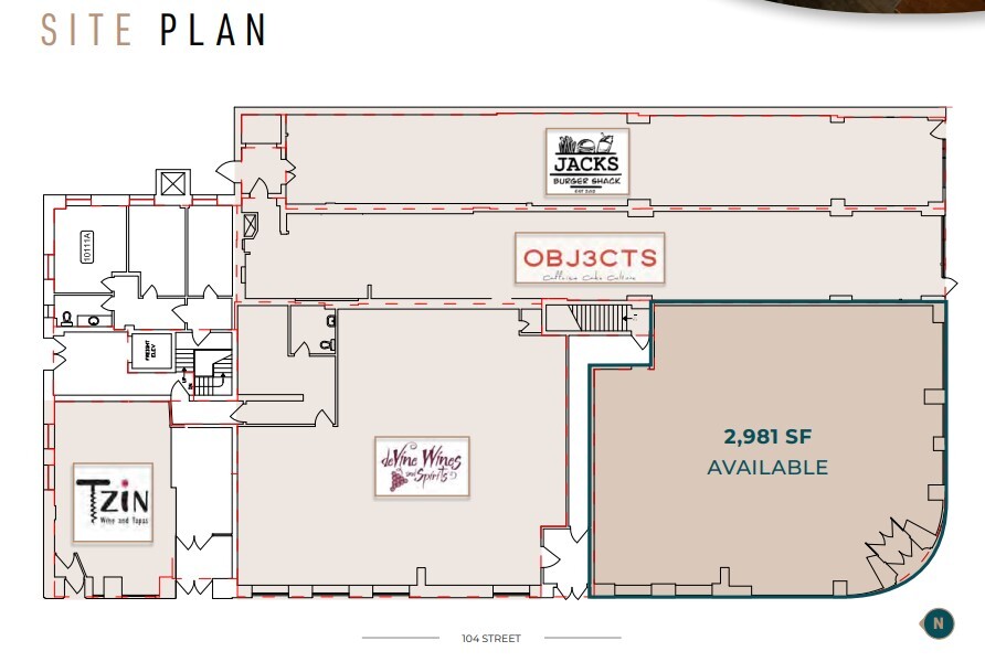 10113 104th St NW, Edmonton, AB à louer Plan de site– Image 1 sur 1