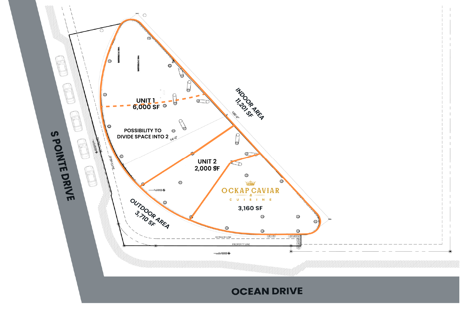 1 Collins Ave, Miami Beach, FL à louer Plan d’étage– Image 1 sur 11