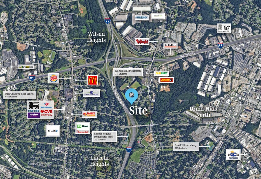 2440 Julia Ave, Charlotte, NC à vendre - Aérien – Image 2 sur 4