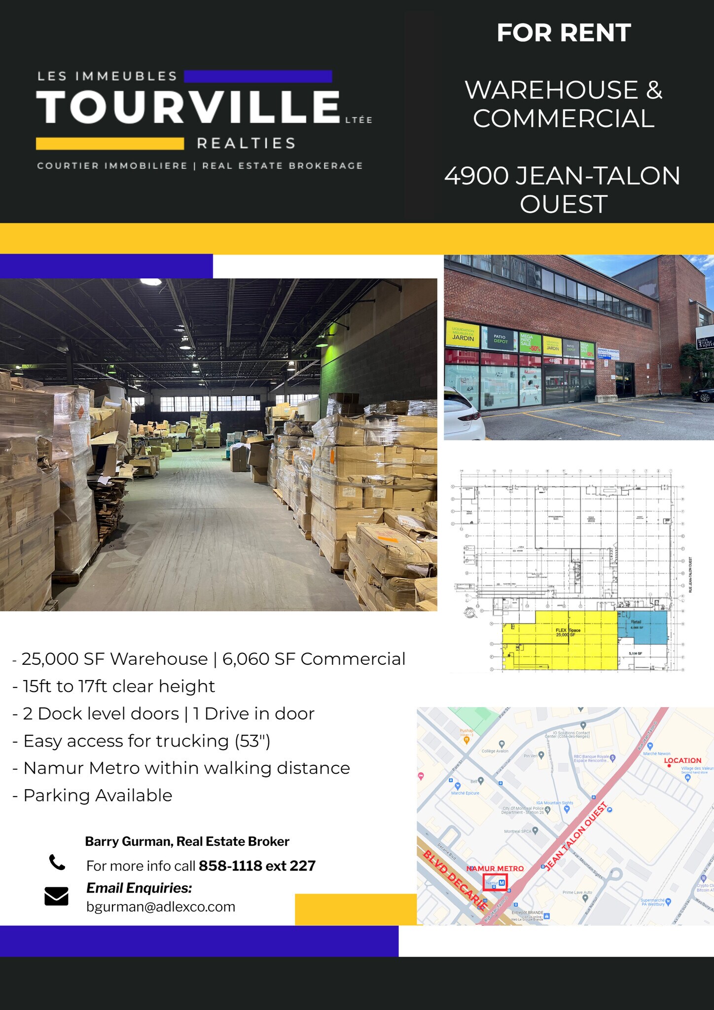 4890-4910 Rue Jean-Talon O, Montréal, QC à louer Plan de site– Image 1 sur 1