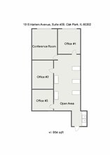 1515 N Harlem Ave, Oak Park, IL à louer Plan d’étage– Image 1 sur 10