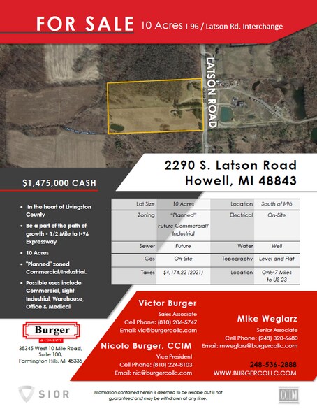 2290 S Latson Rd, Howell, MI à vendre - Photo de l’immeuble – Image 2 sur 2