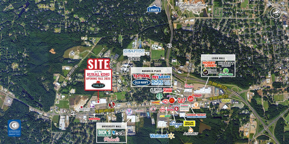 2308-2310 Highway 45 N, Columbus, MS à louer - Aérien – Image 3 sur 5