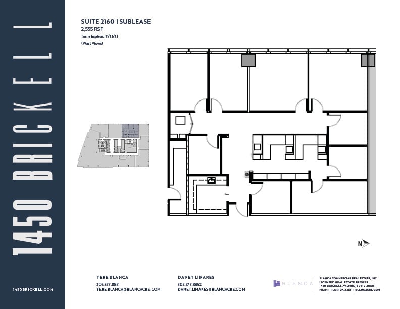 1450 Brickell Ave, Miami, FL à louer Plan d’étage– Image 1 sur 1