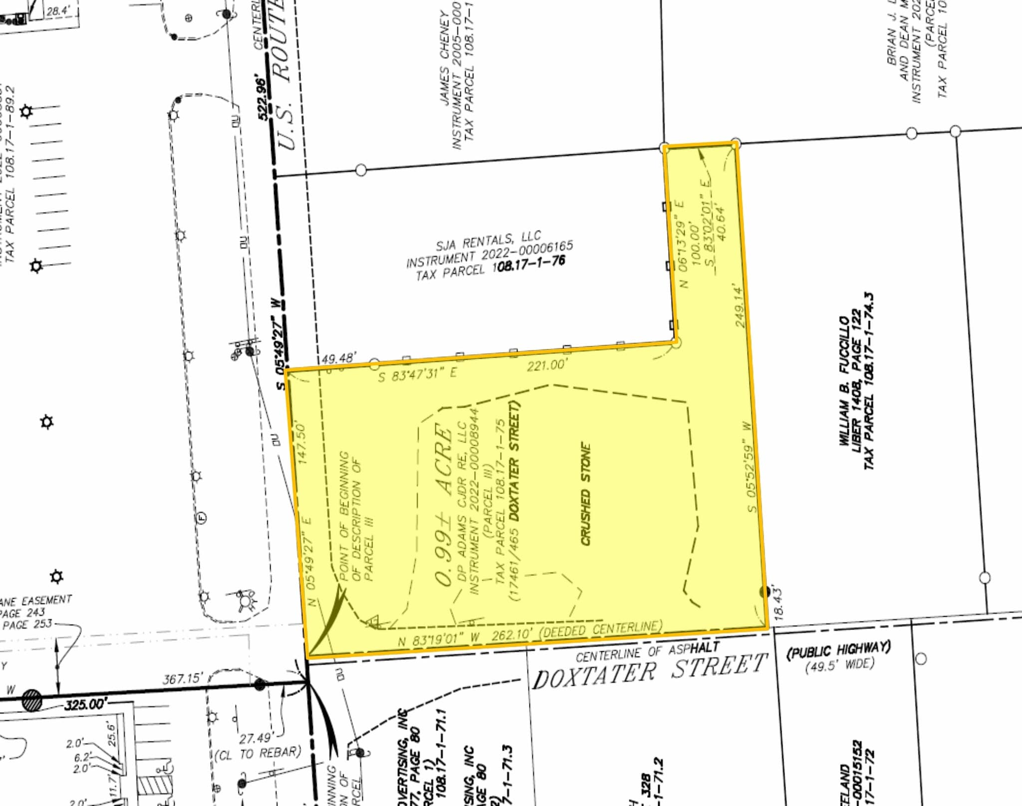 17461 Doxtater St, Adams, NY à vendre Plan cadastral– Image 1 sur 2