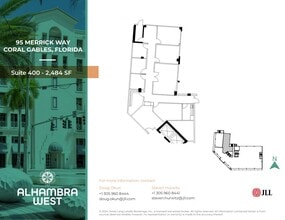 95 Merrick Way, Coral Gables, FL à louer Plan d’étage– Image 1 sur 1