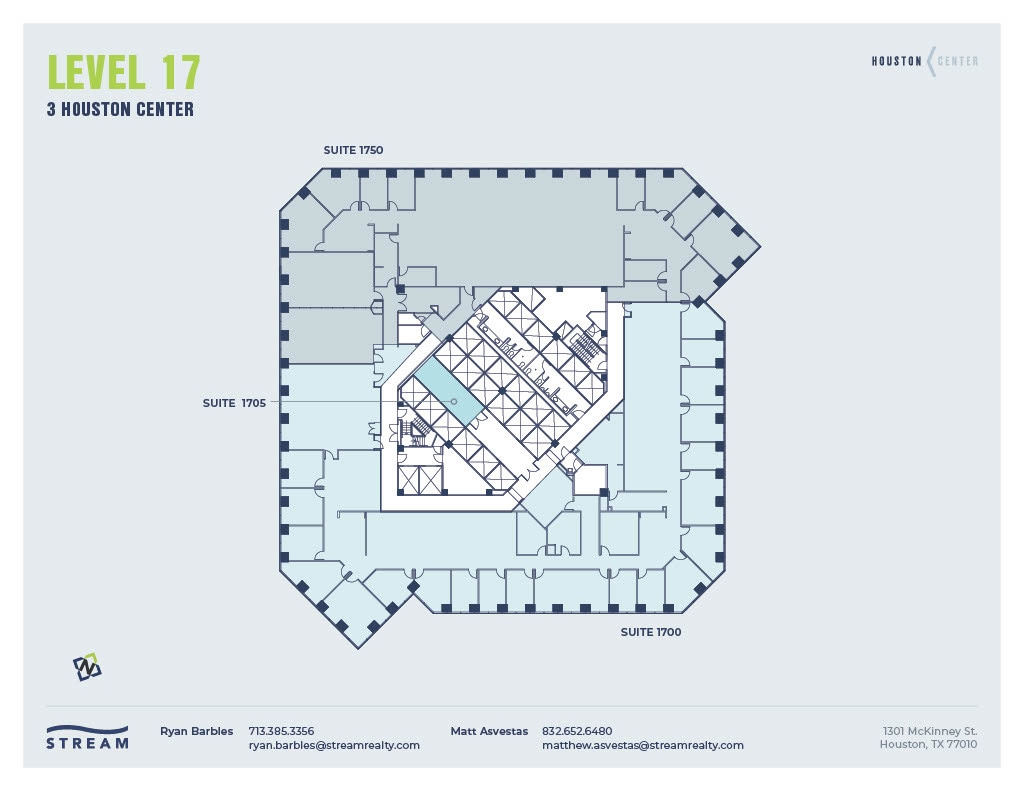 1301 McKinney St, Houston, TX à louer Plan d’étage– Image 1 sur 1