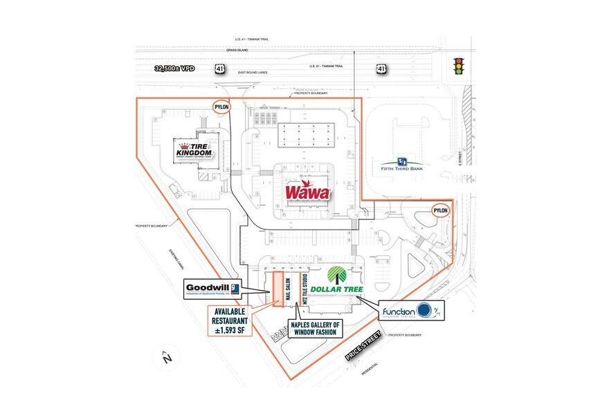 12663 Tamiami Trl E, Naples, FL à louer - Plan de site – Image 3 sur 10