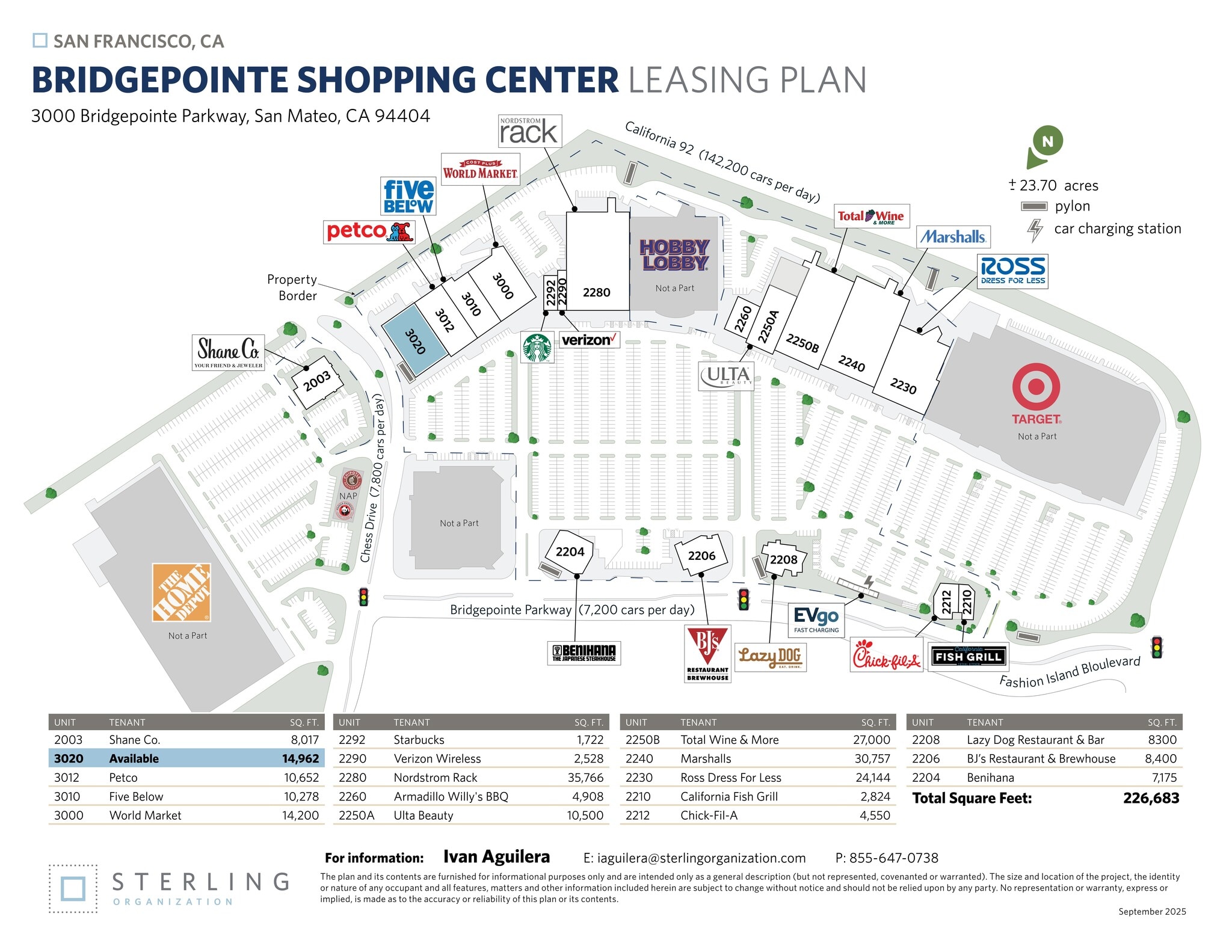2290-3020 Bridgepointe Pky, San Mateo, CA à louer Plan de site– Image 1 sur 1