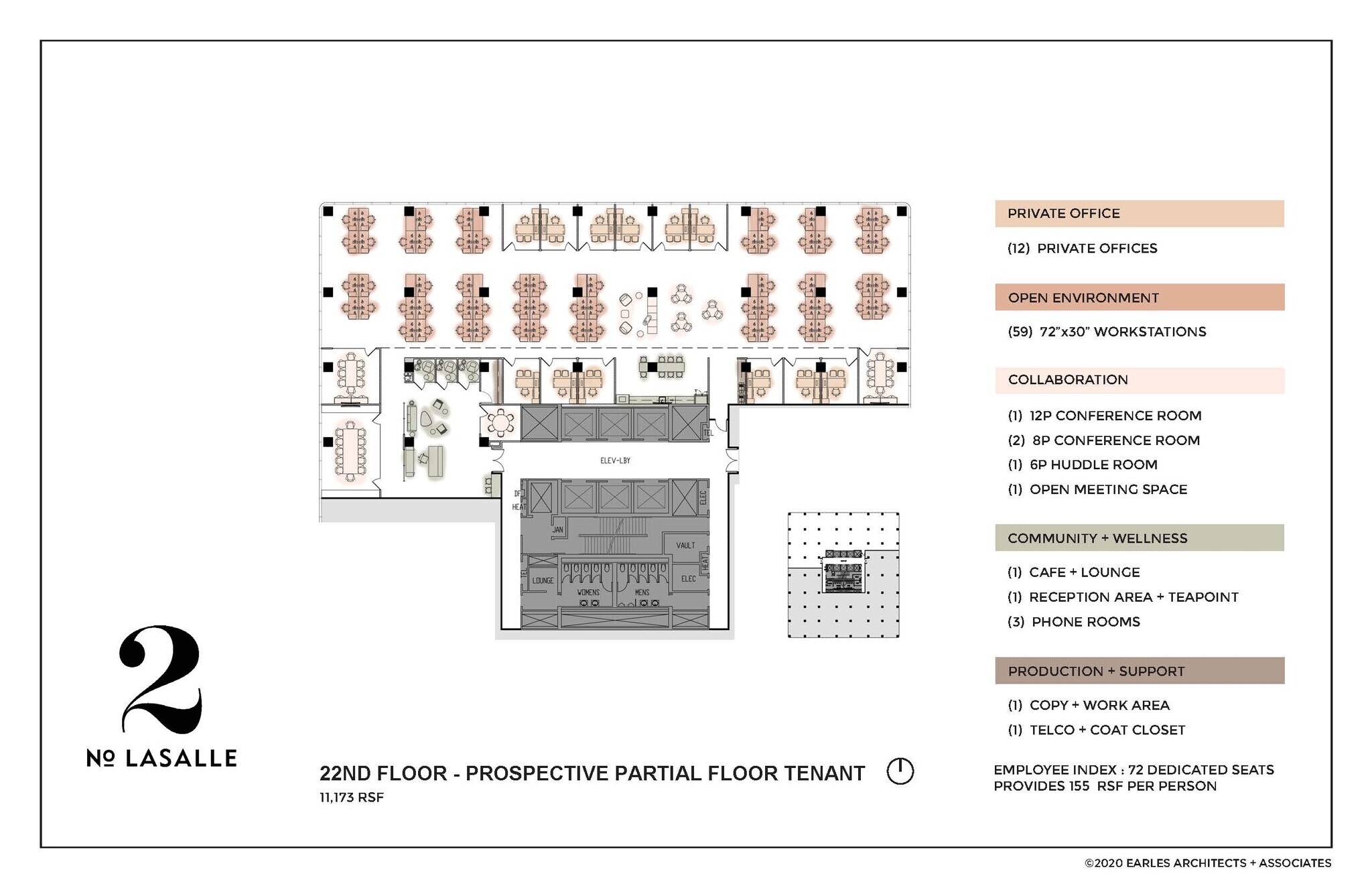 2 N La Salle St, Chicago, IL à louer Plan d’étage– Image 1 sur 3