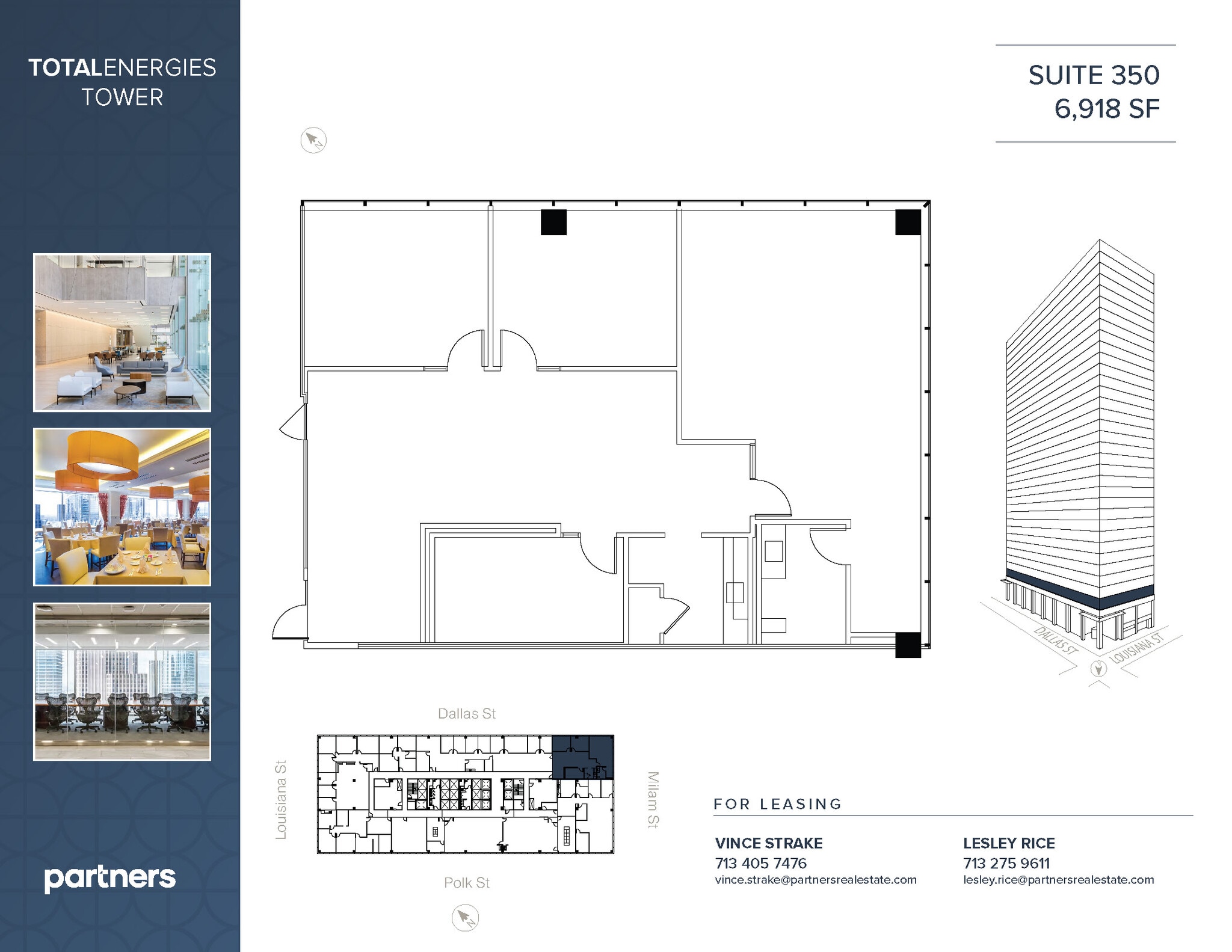 1201 Louisiana St, Houston, TX à louer Plan d’étage– Image 1 sur 2