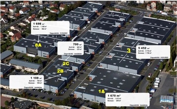 157 Avenue Charles Floquet, Le Blanc-Mesnil, SSD - VUE AÉRIENNE vue de carte