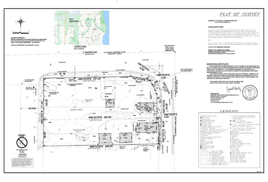7115-7123 S Pennsylvania Ave, Oak Crk, Oak Creek, WI à vendre - Plan cadastral – Image 2 sur 2