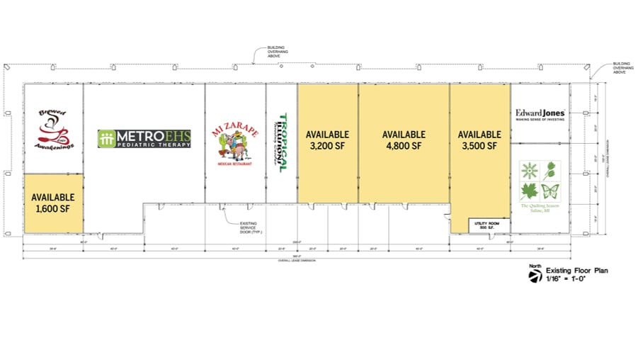 7025 E Michigan Ave, Saline, MI à louer Plan d’étage– Image 1 sur 2