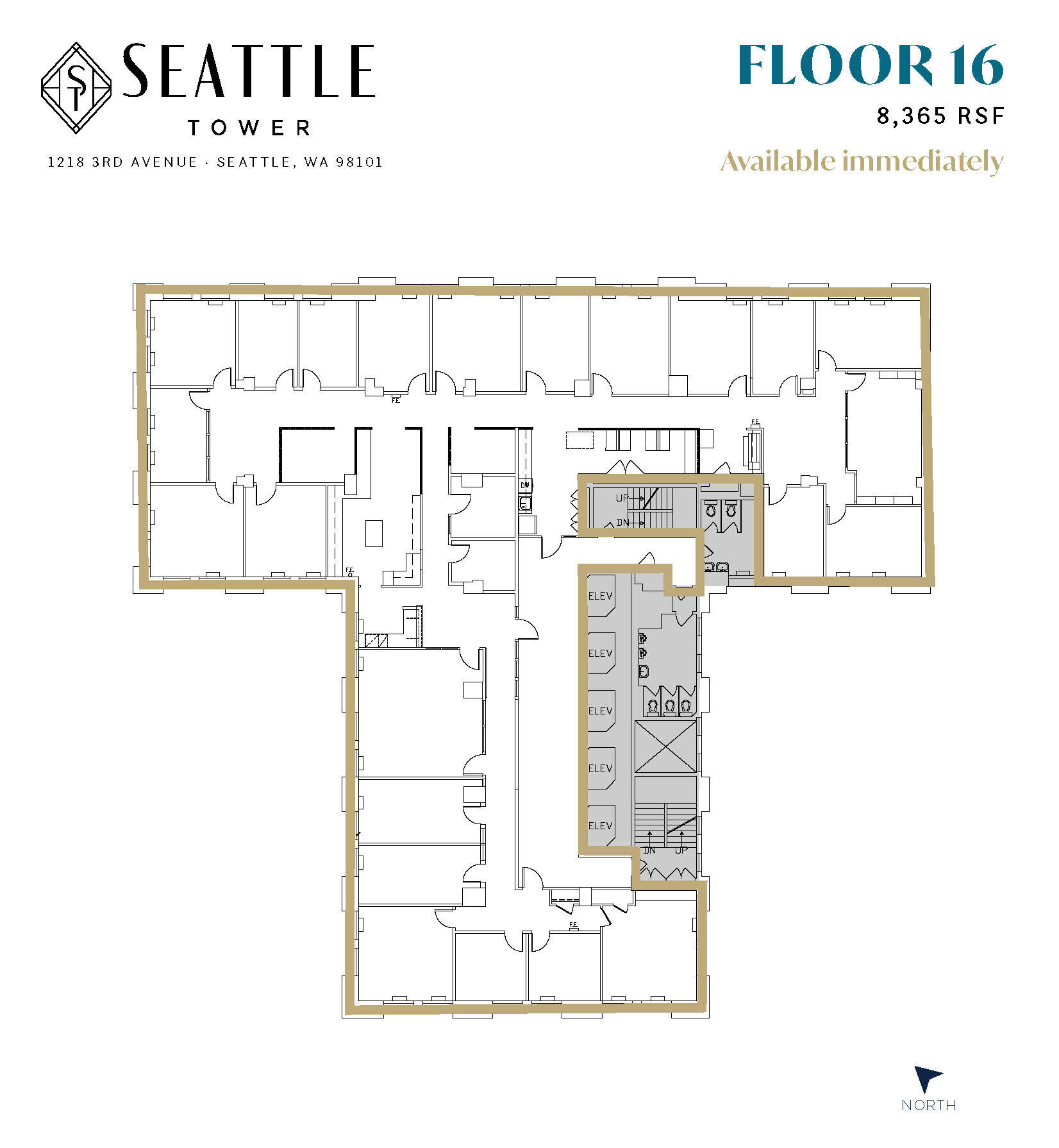 1218 3rd Ave, Seattle, WA à louer Plan d’étage– Image 1 sur 1
