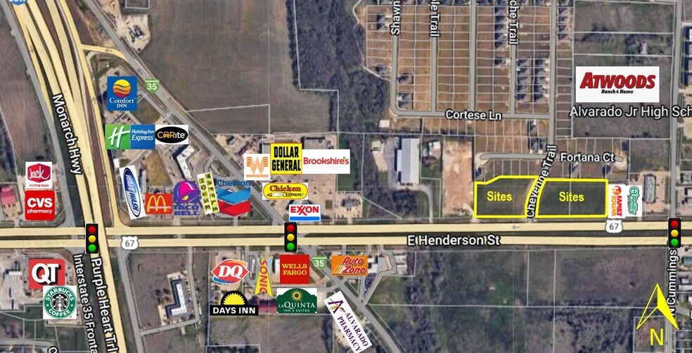 500 US-67, Alvarado, TX à vendre - Aérien – Image 1 sur 3