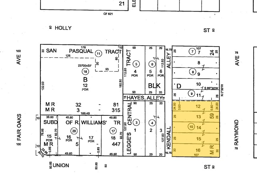 61-69 N Raymond Ave, Pasadena, CA à louer - Plan cadastral – Image 2 sur 35
