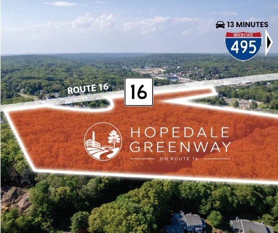 Mendon Street (Route 16), Hopedale, MA à vendre - Aérien – Image 1 sur 3