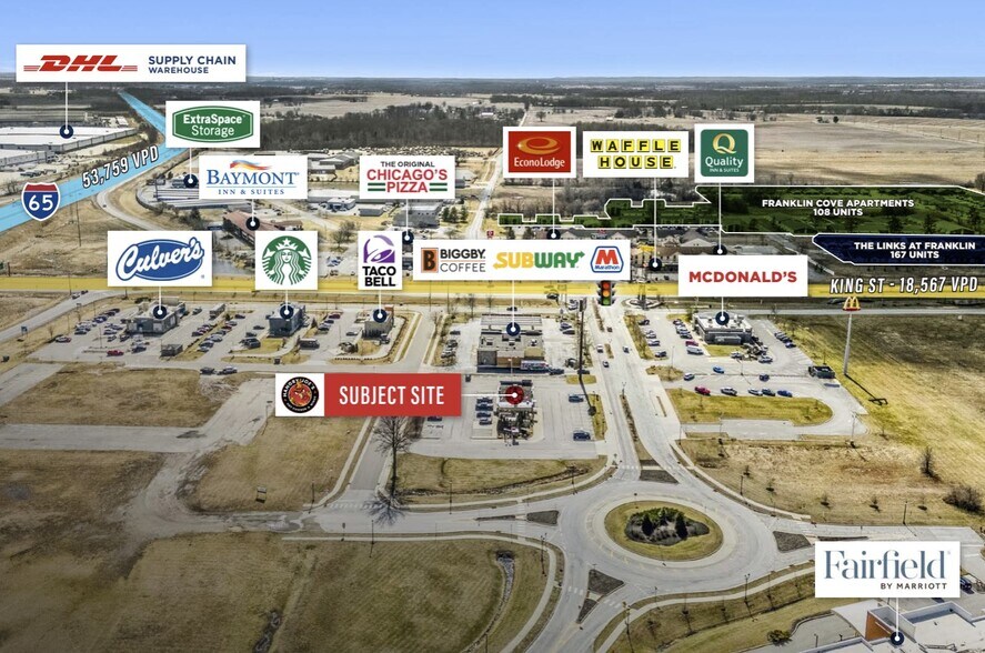 200 Paris Dr, Franklin, IN à vendre - Aérien – Image 2 sur 4