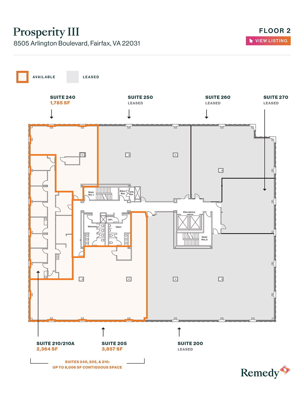 8501 Arlington Blvd, Merrifield, VA à louer Plan d’étage– Image 1 sur 1