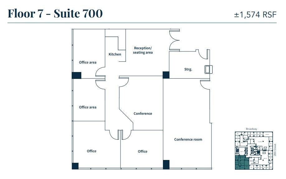 1970 Broadway, Oakland, CA à louer Plan d’étage– Image 1 sur 1