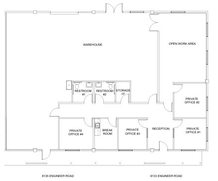 8133-8141 Engineer Rd, San Diego, CA à louer Plan d’étage– Image 1 sur 1