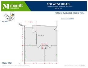 100 West Rd, Towson, MD à louer Plan d’étage– Image 1 sur 1