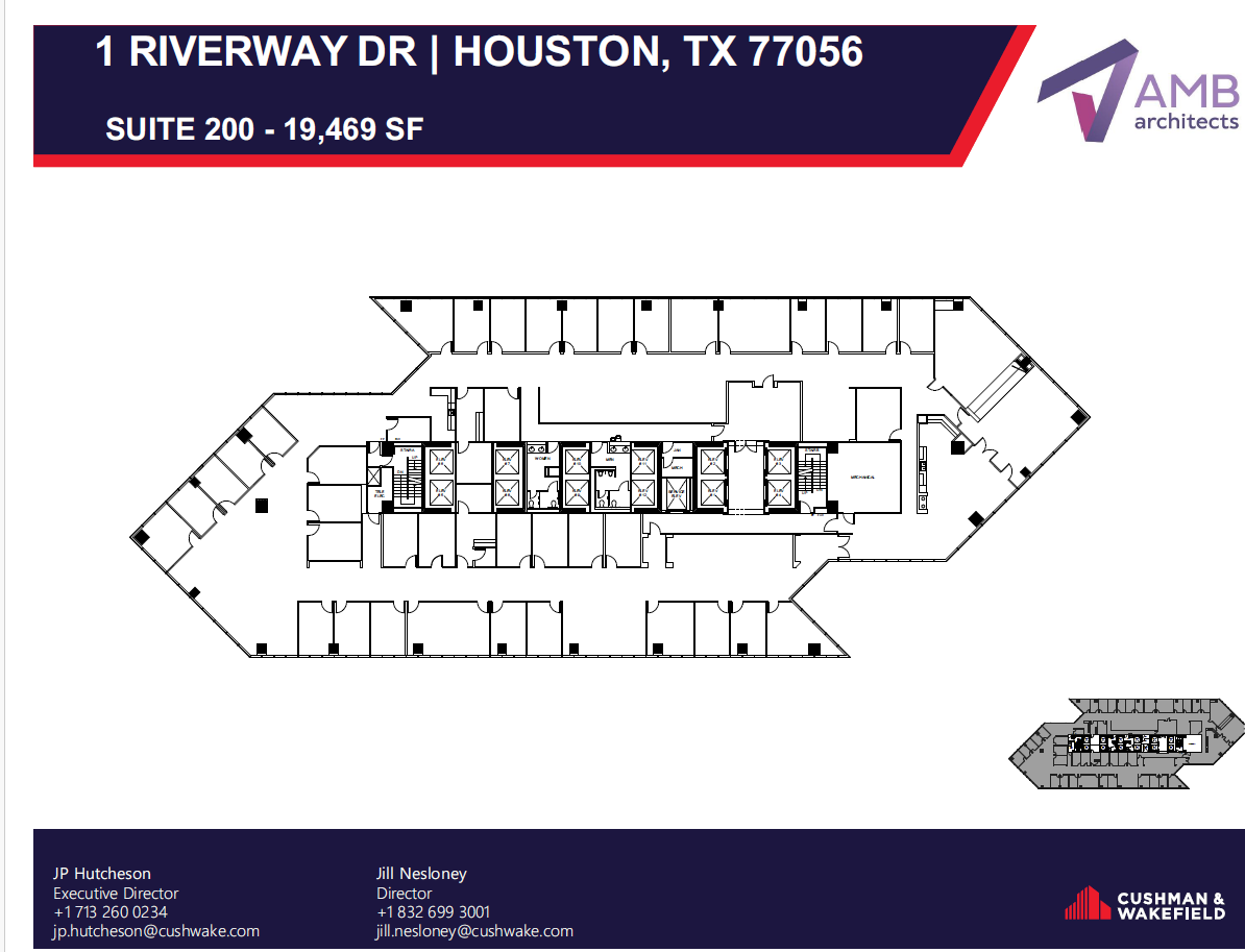 1 Riverway, Houston, TX à louer Plan d’étage– Image 1 sur 1