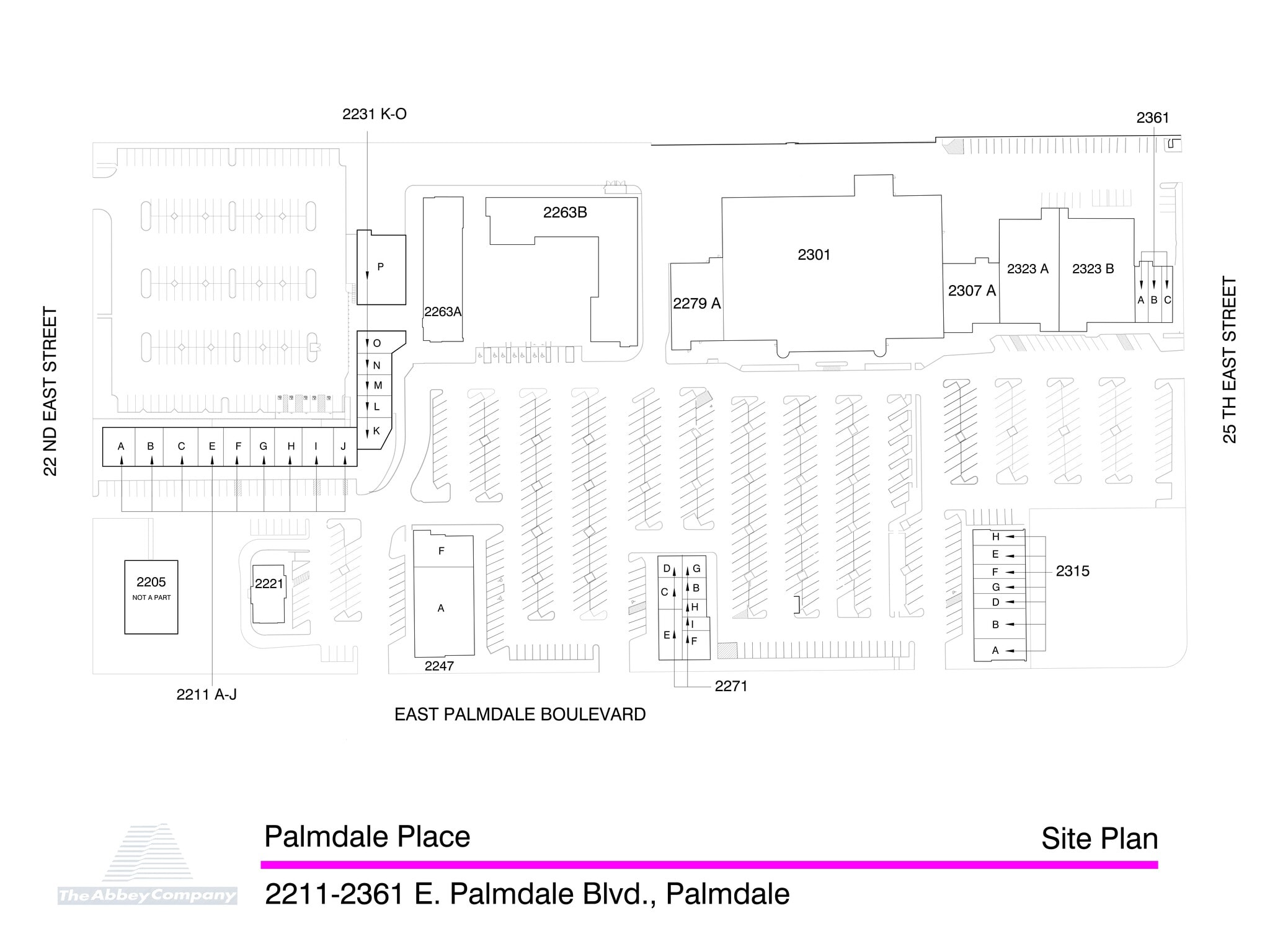 2111-2361 E Palmdale Blvd, Palmdale, CA à louer Plan de site– Image 1 sur 1