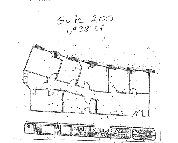 3701 Wilshire Blvd, Los Angeles, CA à louer Plan d’étage– Image 1 sur 1