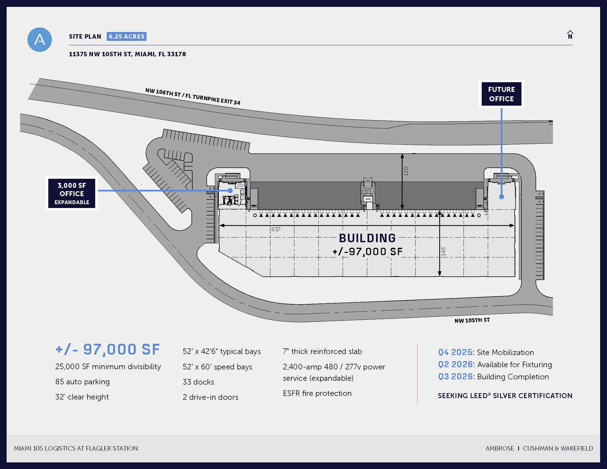 NW 105th St, Miami, FL à louer Plan de site– Image 1 sur 2