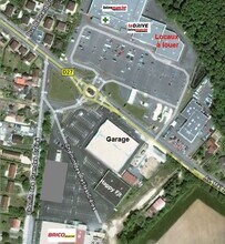 Vierzon, CHE - Vue aérienne vue de carte